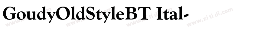 GoudyOldStyleBT Ital字体转换